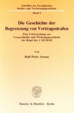 Cover Die Geschichte der Begrenzung von Vertragsstrafen.