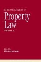 Modern Studies in Property Law - Cooke, Elizabeth (ed.)