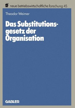 Cover Das Substitutionsgesetz der Organisation