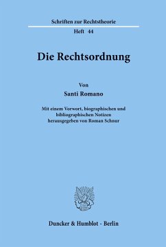 Die Rechtsordnung. - Romano, Santi