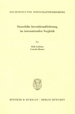 Cover Steuerliche Investitionsförderung im internationalen Vergleich.