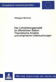 Der Lohnbildungsprozess im öffentlichen Sektor: Theoretische Ansätze und empirische Untersuchungen