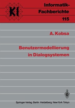 Benutzermodellierung in Dialogsystemen - Kobsa, Alfred