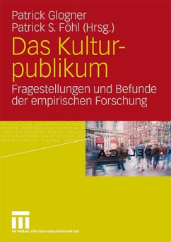 Das Kulturpublikum: Fragestellungen und Befunde der empirischen Forschung. - Glogner, Patrick (Hrsg.) und Patrick S. (Hrsg.) Föhl