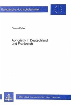 Cover Aphoristik in Deutschland und Frankreich