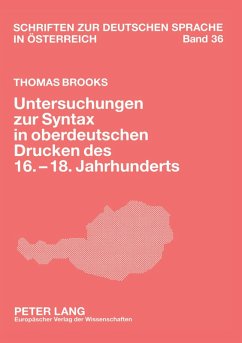 Cover Untersuchungen zur Syntax in oberdeutschen Drucken des 16.-18. Jahrhunderts