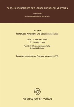 Das ökonometrische Programmsystem EPS - Frohn, Joachim