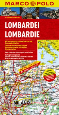 Marco Polo Karte Lombardei. Lombardie. Lombardia. Lombardy