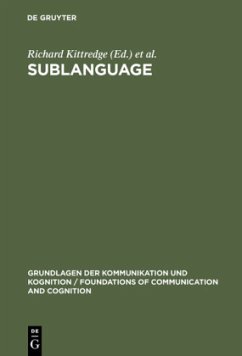 Sublanguage - Kittredge, Richard / Lehrberger, John (eds.)