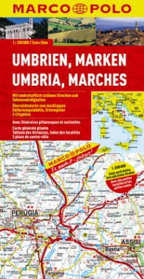 Marco Polo Karte Umbrien, Marken. Umbria, Marches. Umbria, Marche. Ombrie, Marches