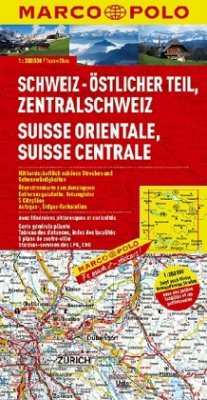 Marco Polo Karte Schweiz Östlicher Teil, Zentralschweiz. Suisse orientale, Susisse centrale / Svizzera orientale, Svizzera centrale / Eastern Switzerland, Central Switzerland