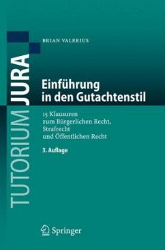 Einführung in den Gutachtenstil - Valerius, Brian