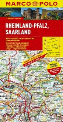 Marco Polo Karte Rheinland-Pfalz, Saarland. Rhineland-Palatinate, Saarland / Rhénanie-Palatinat, Sarre