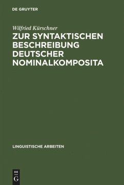 Zur syntaktischen Beschreibung deutscher Nominalkomposita - Kürschner, Wilfried