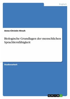Biologische Grundlagen der menschlichen Sprachlernfähigkeit Biologische Grundlagen der menschlichen Sprachlernfähigkeit