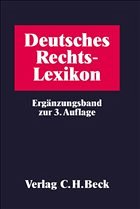 Deutsches Rechts-Lexikon. Ergänzungsband zur 3. Auflage