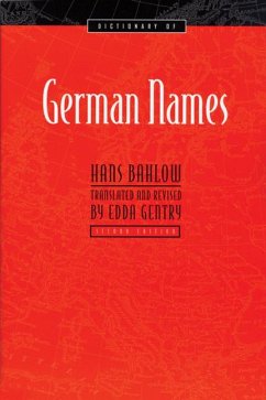 Dictionary of German Names - Bahlow, Hans