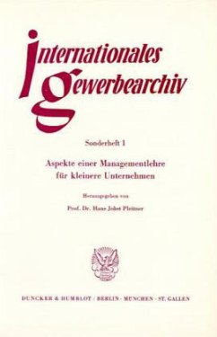 Aspekte einer Managementlehre für kleinere Unternehmen. - Pleitner, Hans Jobst (Hrsg.)