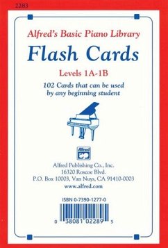 Cover Alfred's Basic Piano Course Flash Cards: Levels 1a & 1b, Flash Cards