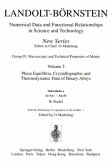 Phase Equilibria, Crystallographic and Thermodynamic Data of Binary Alloys / Landolt-Börnstein, Numerical Data and Functional Relationships in Science and Technology Group IV Macroscopic and Technica, 5a, Subvol.a