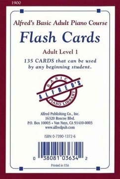 Alfred's Basic Adult Piano Course Flash Cards: Level 1, Flash Cards