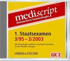 Cover 1. Staatsexamen 3/95-3/2003, 1 CD-ROM / Mediscript, Kommentierte Examensfragen, GK 2, CD-ROMs