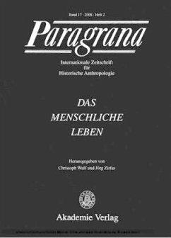 Cover Das menschliche Leben / Paragrana Bd.17/2