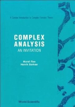 Complex Analysis: An Invitation - Rao, Murali; Stetkaer, Henrik