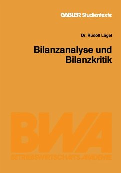 Bilanzanalyse und Bilanzkritik - Lägel, Rudolf