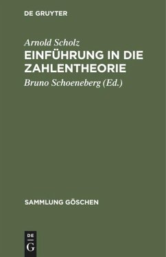 Einführung in die Zahlentheorie - Scholz, Arnold