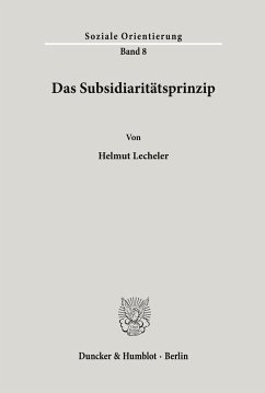 Das Subsidiaritätsprinzip. - Lecheler, Helmut