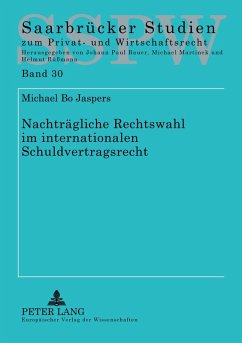 Cover Nachträgliche Rechtswahl im internationalen Schuldvertragsrecht