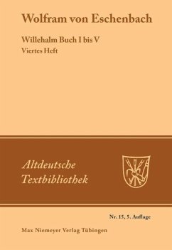 Willehalm Buch I bis V - Wolfram von Eschenbach