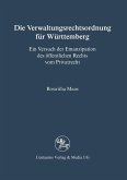 Die Verwaltungsrechtsordnung für Württemberg