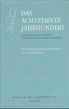 Das achtzehnte Jahrhundert. Zeitschrift der Deutschen Gesellschaft... - Zelle, Carsten (Hrsg.)