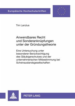 Cover Anwendbares Recht und Sonderanknüpfungen unter der Gründungstheorie