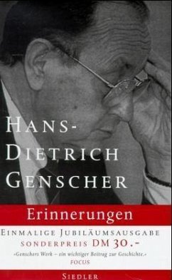 Erinnerungen - Genscher, Hans-Dietrich