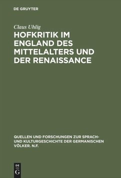Cover Hofkritik im England des Mittelalters und der Renaissance