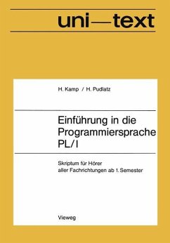Einführung in die Programmiersprache PL/I - Kamp, Hermann