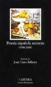 Poesía española reciente (1980-2000)