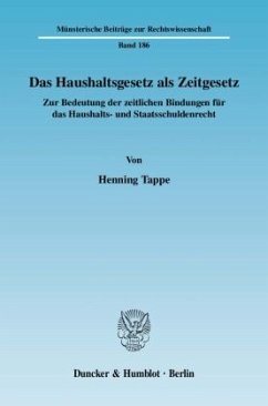 Cover Das Haushaltsgesetz als Zeitgesetz.
