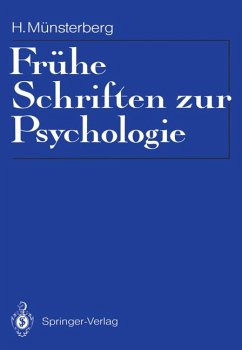 Frühe Schriften zur Psychologie