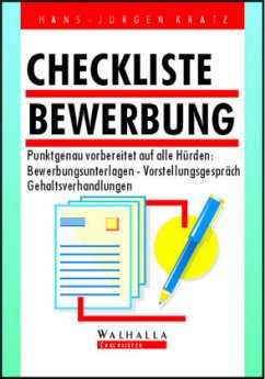 Checkliste Bewerbung - Kratz, Hans-Jürgen