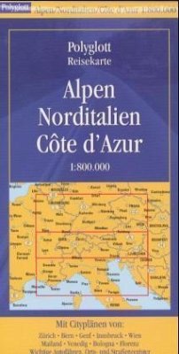 Cover Alpen, Norditalien, Cote d' Azur / Polyglott Reisekarten
