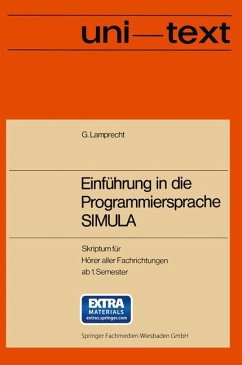 Einführung in die Programmiersprache SIMULA - Lamprecht, Günther