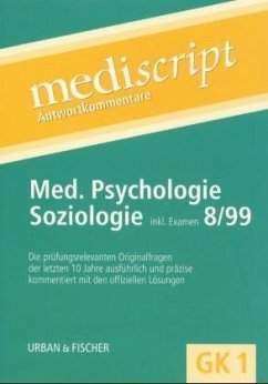 Cover Medizinische Psychologie und Soziologie, 2 Bde. / Mediscript, Kommentierte Examensfragen, GK 1