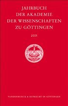 Jahrbuch der Akademie der Wissenschaften zu Göttingen 2005