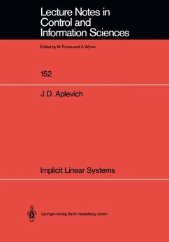 Implicit Linear Systems - Aplevich, J.Dwight