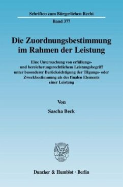 Cover Die Zuordnungsbestimmung im Rahmen der Leistung.