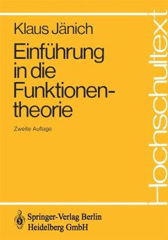 Einführung in die Funktionentheorie. (= Hochschultext).